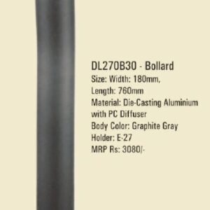 DL270B30 - Bollard  (Body color:-Graphite Gray)
