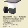 DL270SQWL - Square Wall Light  (Body color:-Graphite Gray)