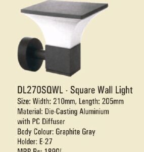 DL270SQWL - Square Wall Light  (Body color:-Graphite Gray)