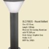 DL270B20 - Round Bollard (Body color:-Graphite Gray)